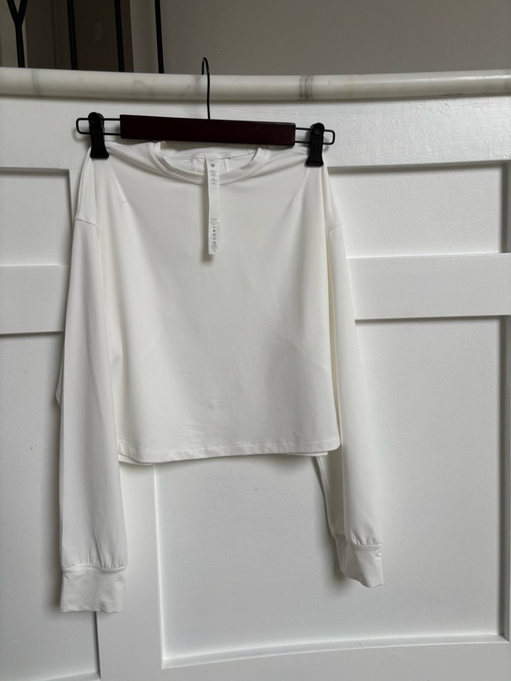 lululemon athletica White Long-Sleeve Crop Top